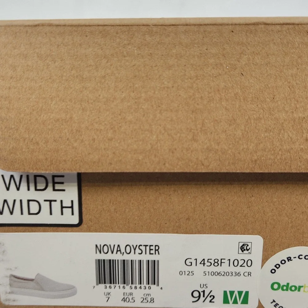 Dr. Scholl's Nova Sneaker Women Size 9.5 WIDE Oyster Slip On Perforated Platform